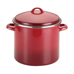 12qt Enamel on Steel Stockpot w/ Lid Red Gradient