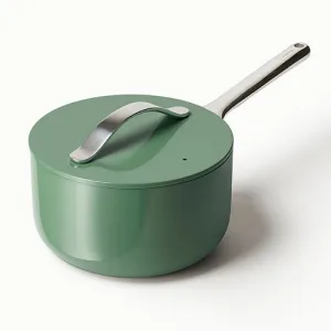 3qt Nonstick Ceramic Saucepan, Sage