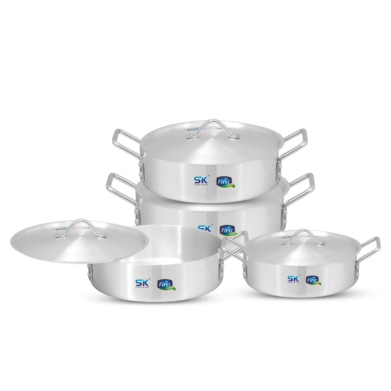 8 Pieces Aluminum Fish Pot Set 4/7