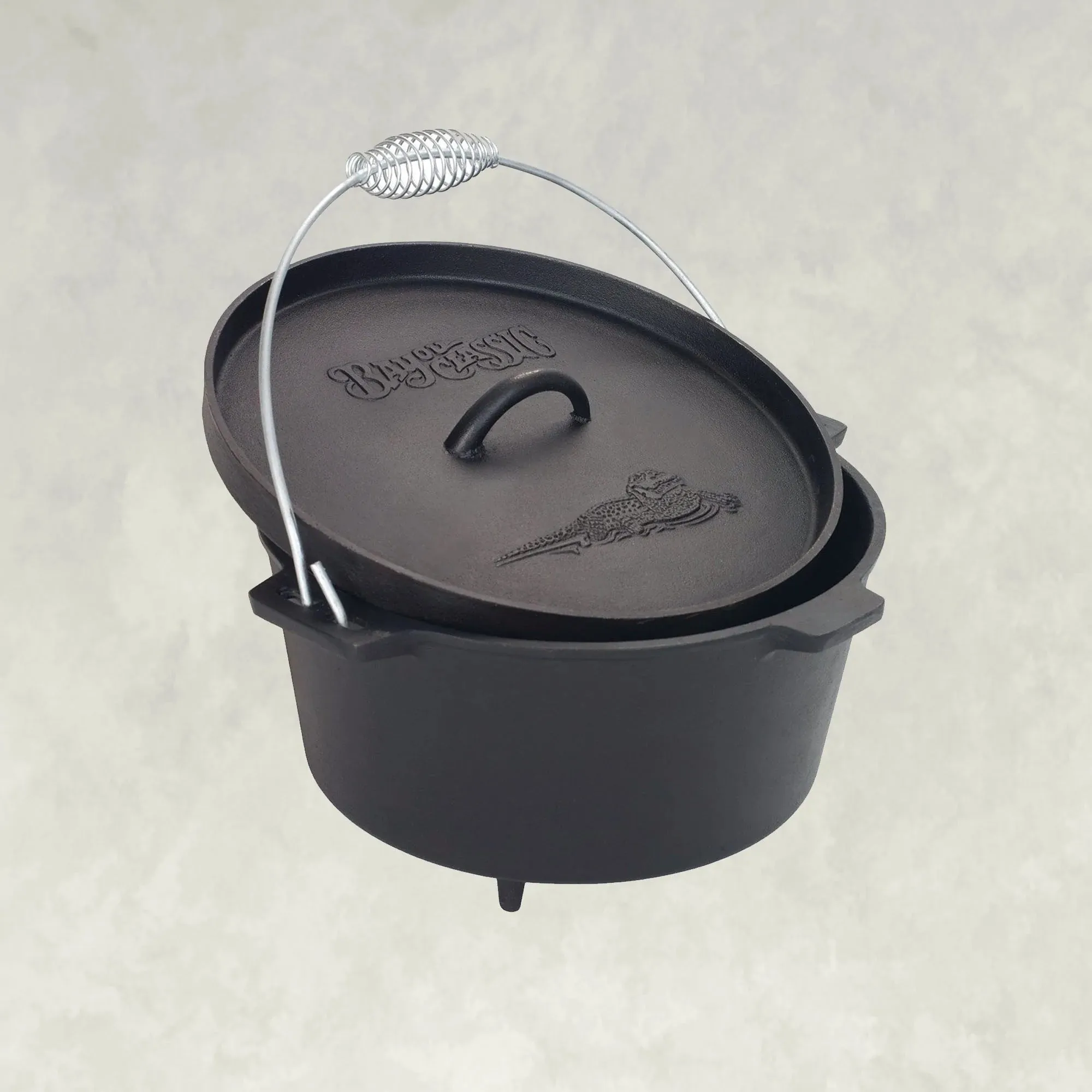 8-Qt Cast Iron Camp Dutch Oven with Feet