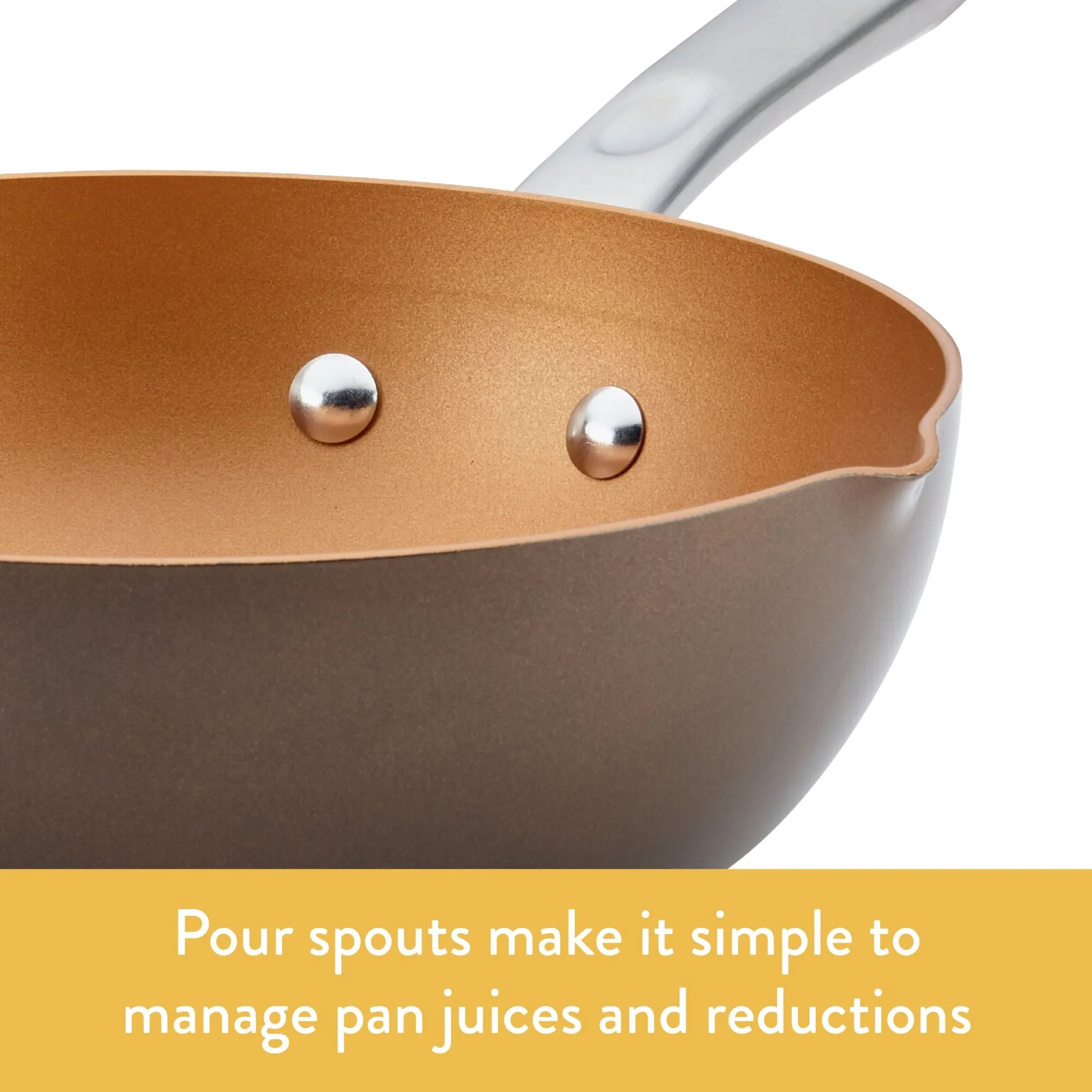 9.75-Inch Nonstick Chef Pan with Pour Spouts