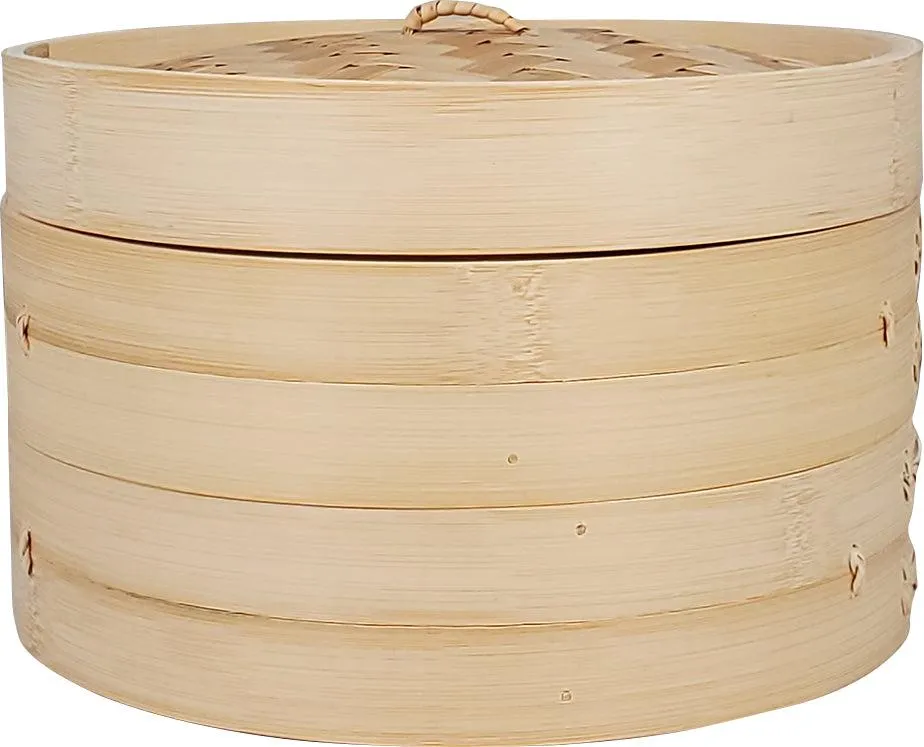 Bamboo Steamer 10" - 2 Tier   Cover