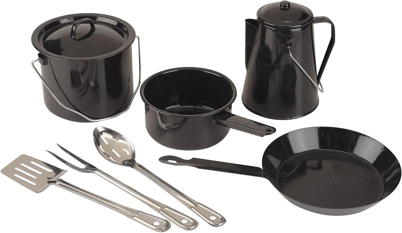 Coleman 8-Piece Enamel Cooking Set