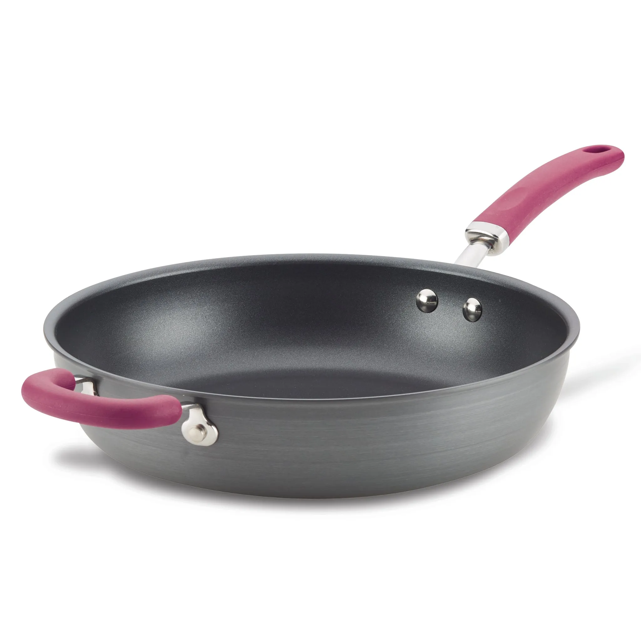 Create Delicious 12.5-Inch Hard Anodized Nonstick Induction Deep Frying Pan with Helper Handle