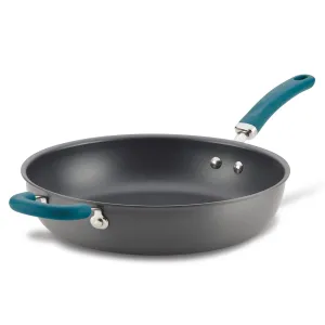 Create Delicious 12.5-Inch Hard Anodized Nonstick Induction Deep Frying Pan with Helper Handle