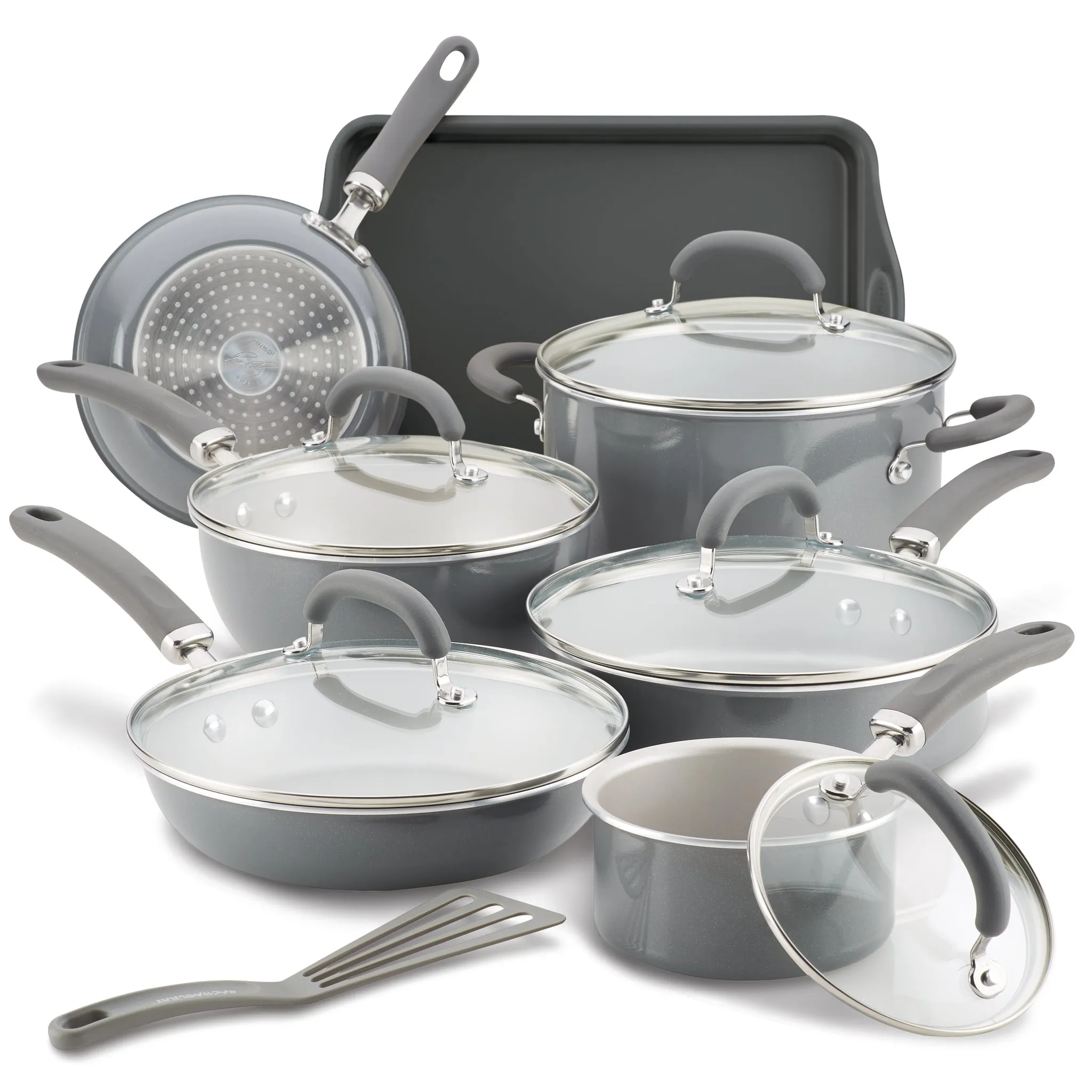 Create Delicious 13-Piece Hard Anodized Nonstick Induction Cookware Set