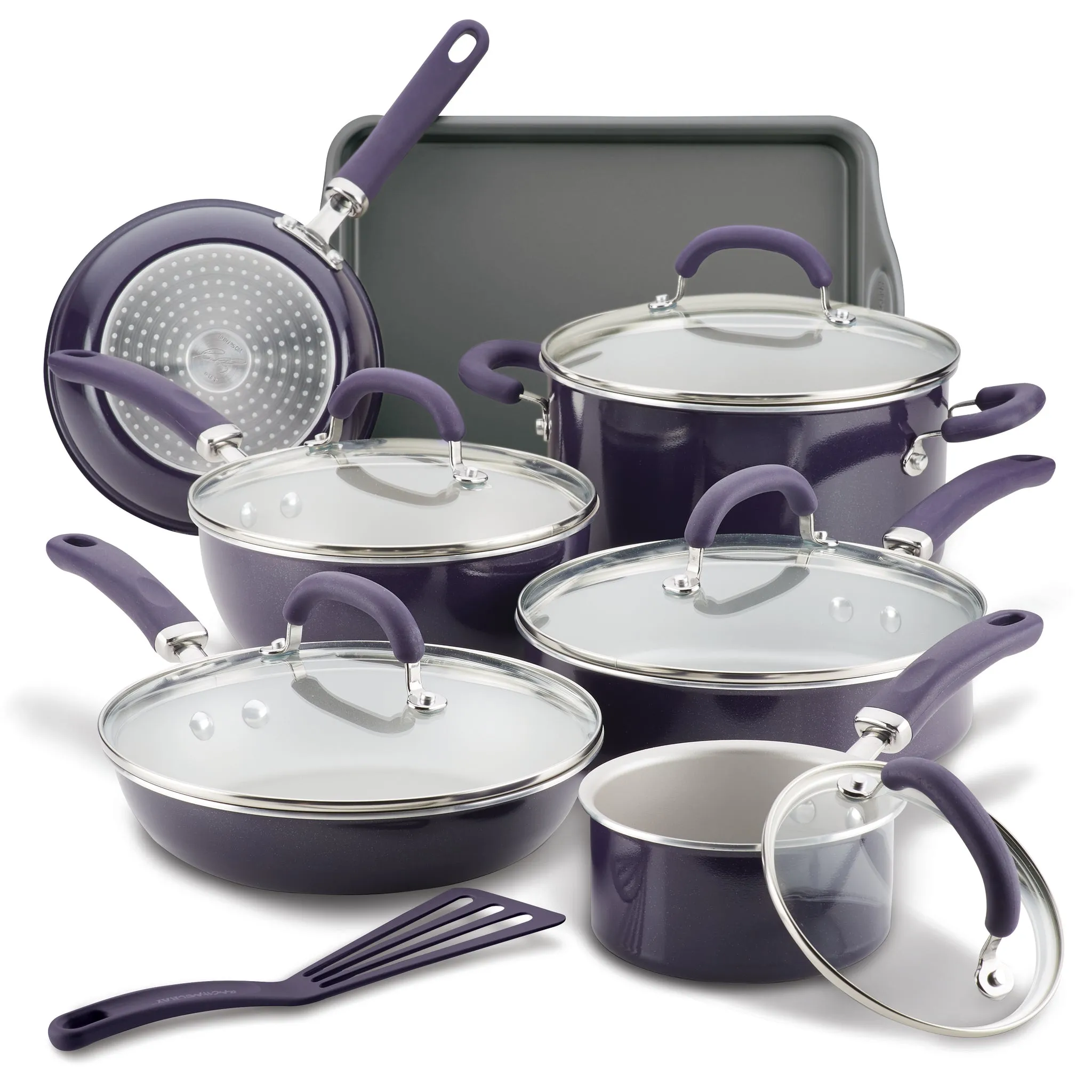 Create Delicious 13-Piece Hard Anodized Nonstick Induction Cookware Set