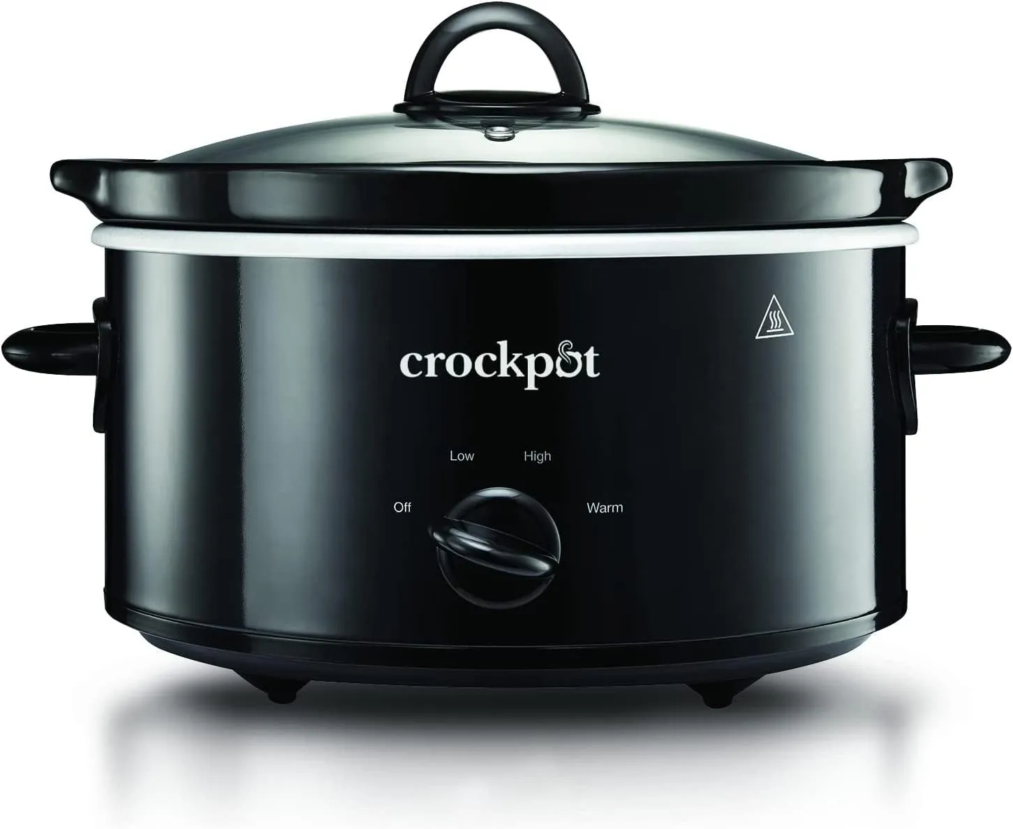 Crockpot Slow Cooker, Removable Easy-Clean Ceramic Bowl, 3.7 L (3-4 People), Energy Efficient' Black