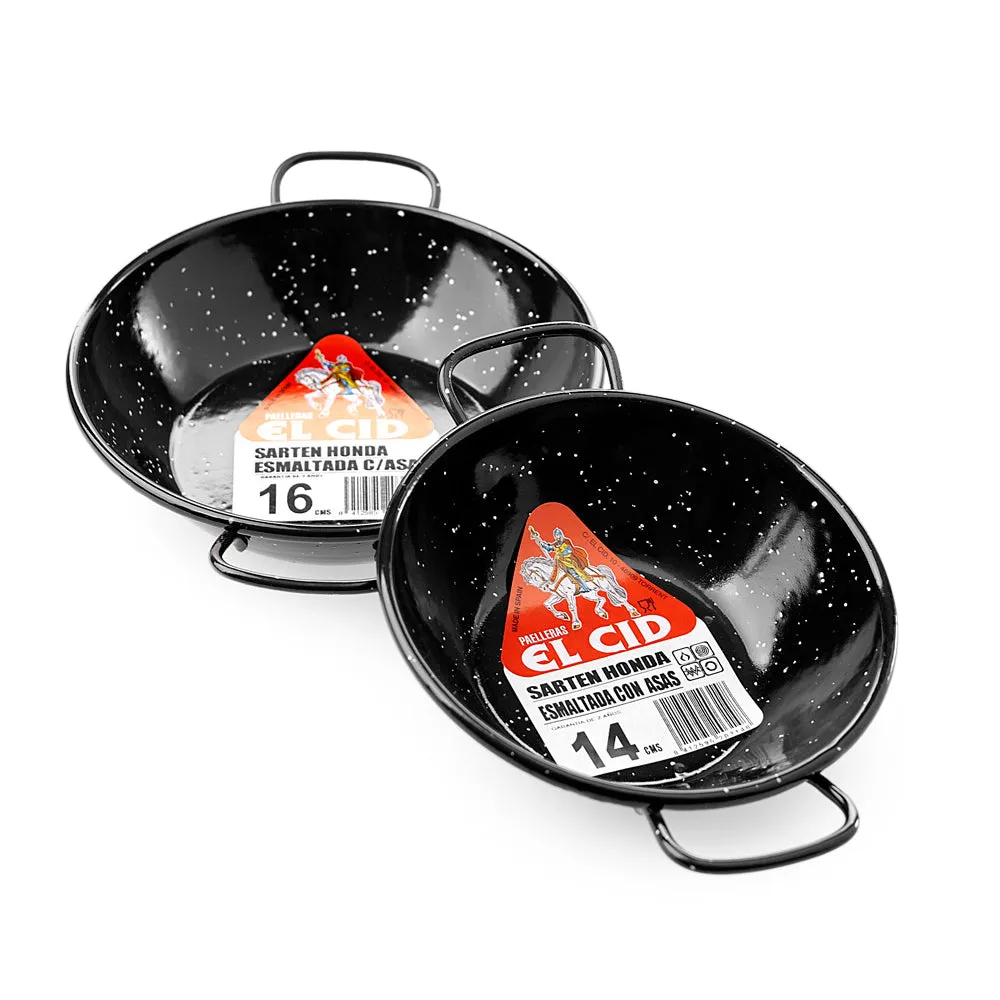 El Cid Enamel Paella Pan Deep