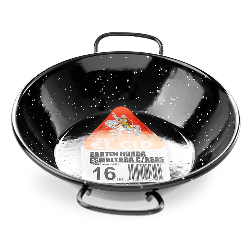 El Cid Enamel Paella Pan Deep