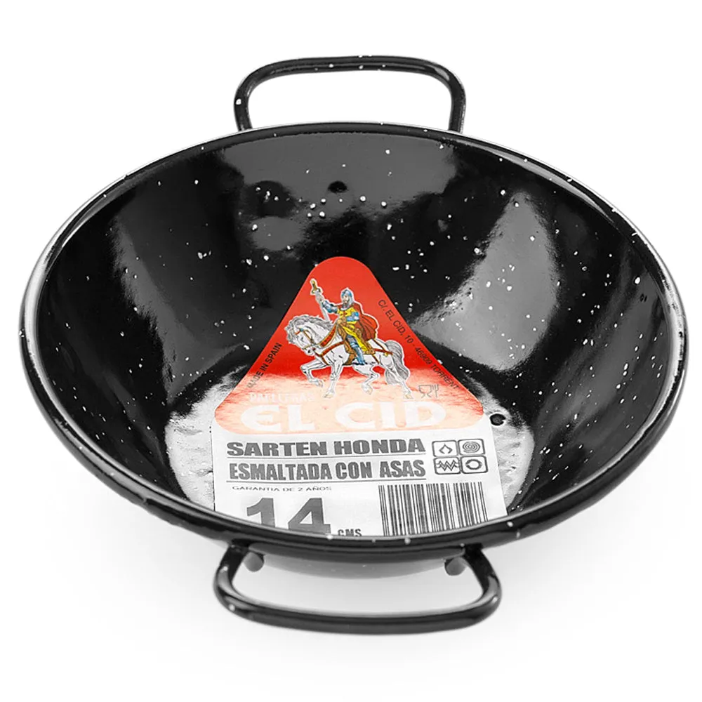 El Cid Enamel Paella Pan Deep