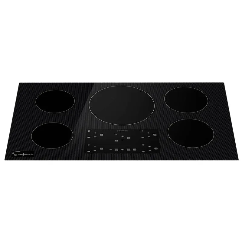 Empava Induction Cooktop 36" Electric Stove with 5 Burners and Touch Control Vitro Ceramic Glass Black New