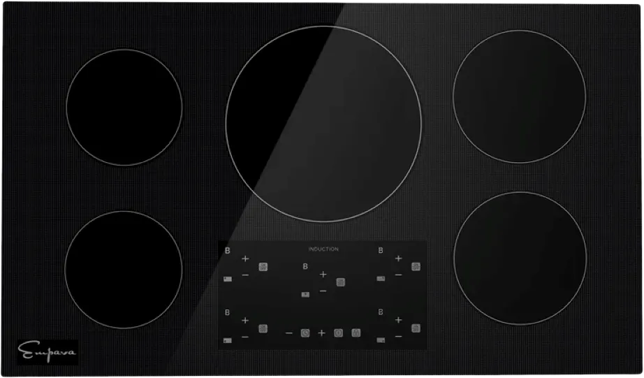 Empava Induction Cooktop 36" Electric Stove with 5 Burners and Touch Control Vitro Ceramic Glass Black New