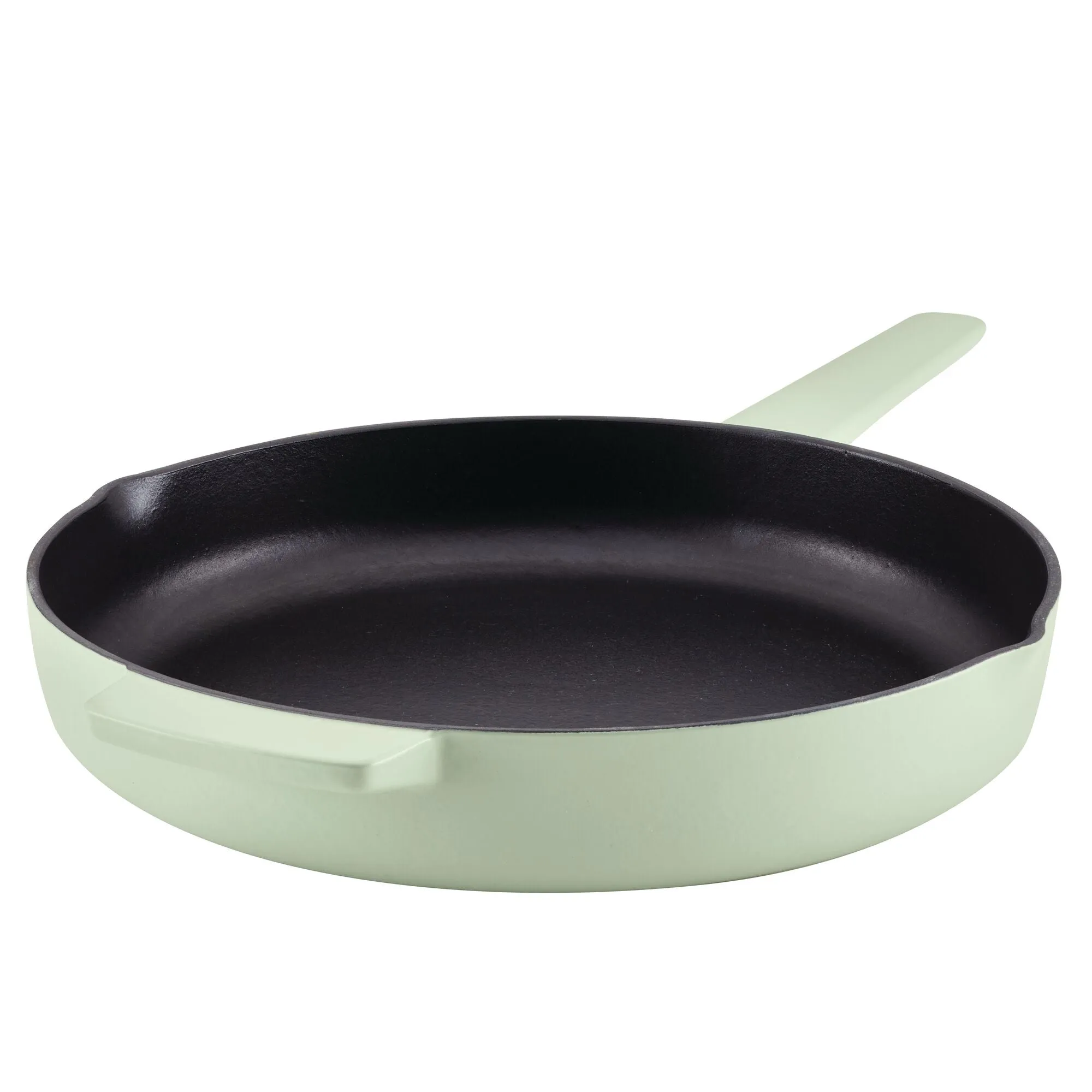 Enameled Cast Iron 12-Inch Skillet With Helper Handle