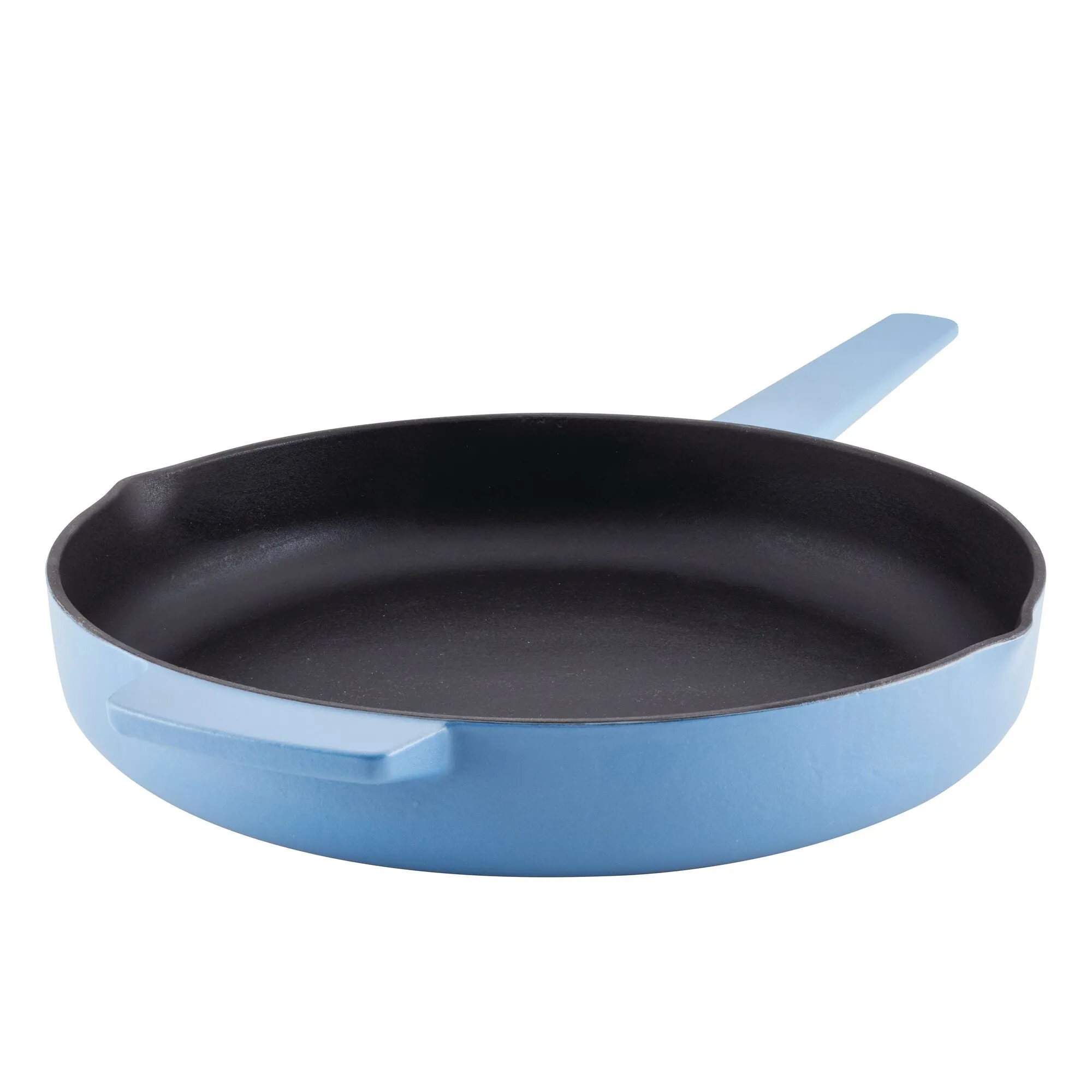 Enameled Cast Iron 12-Inch Skillet With Helper Handle