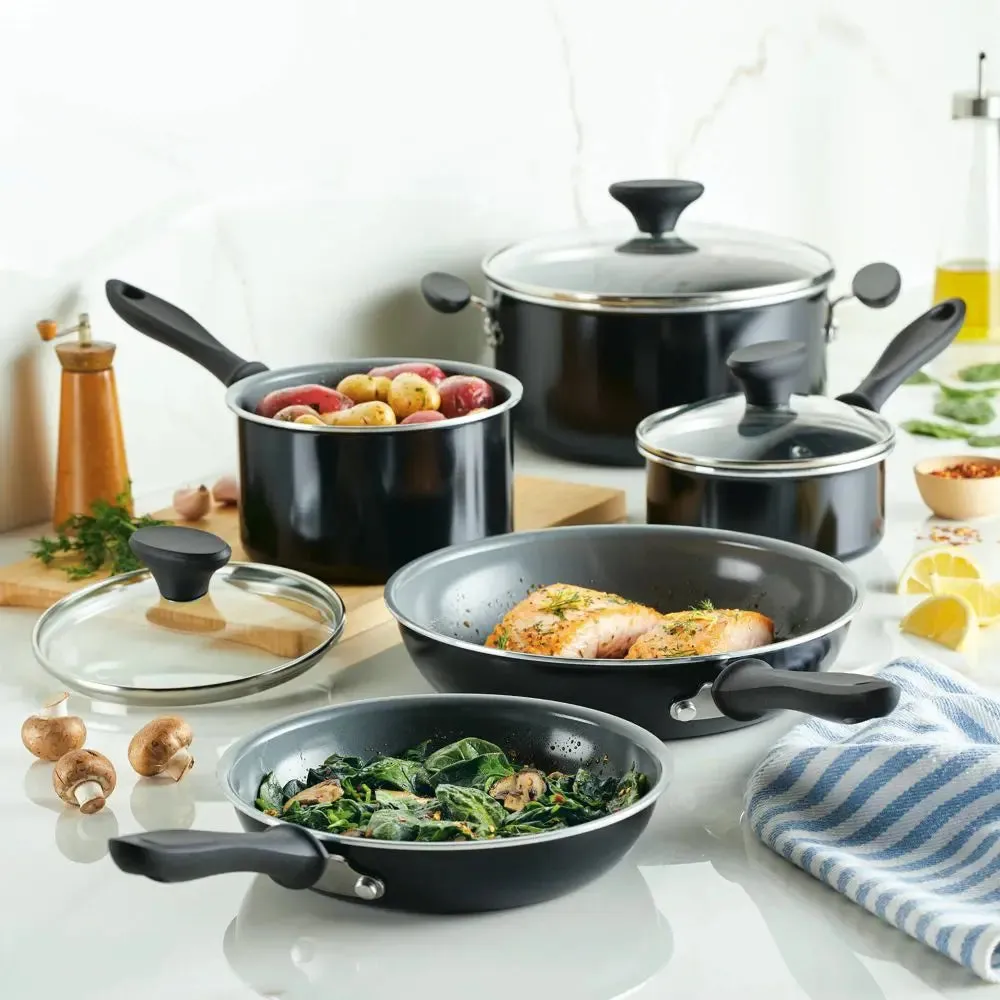 Farberware Reliance Pro 12pc Nonstick Ceramic Cookware Set Black/Gray