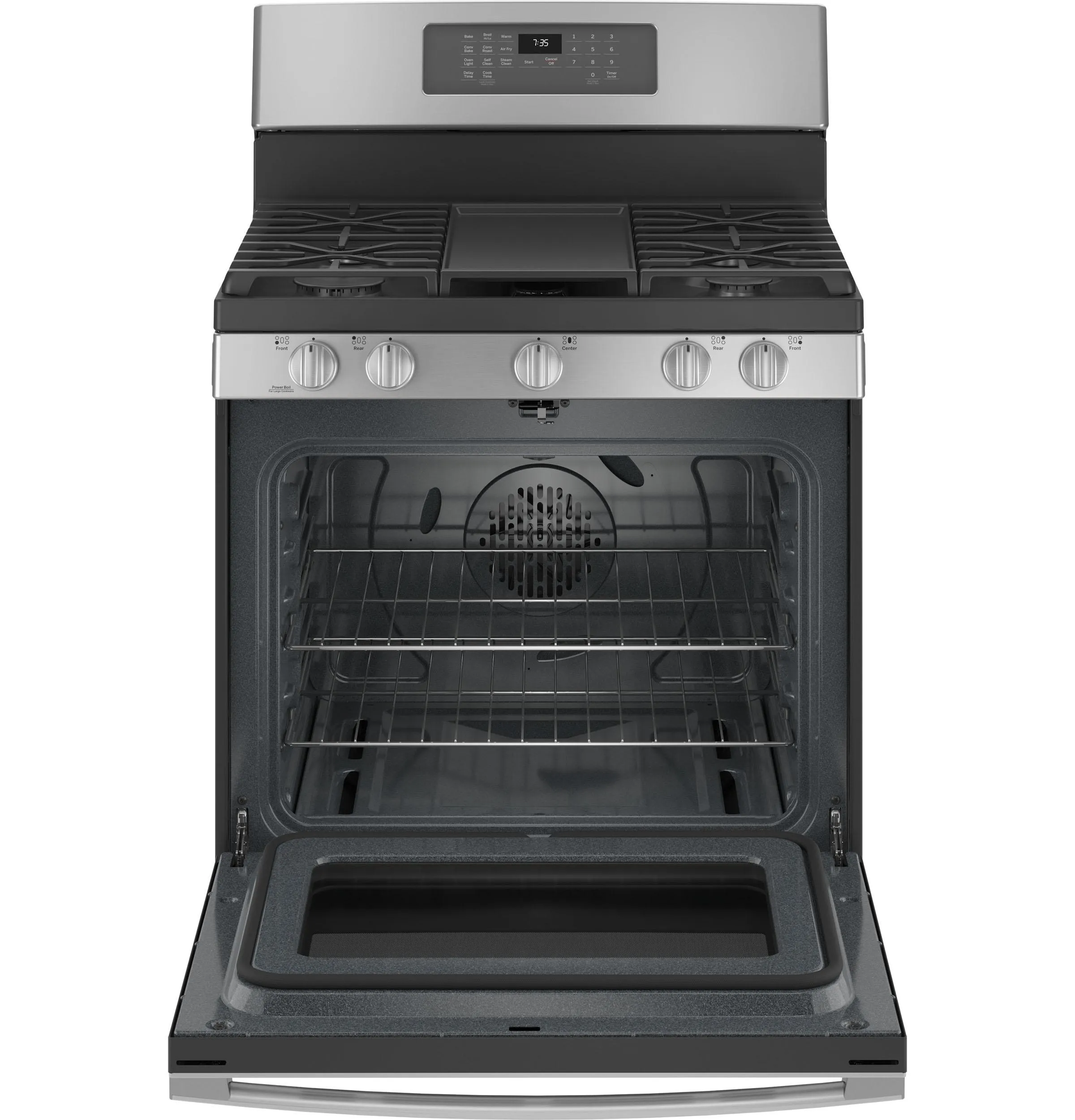 GE® 30" Free-Standing Gas Convection Range with No Preheat Air Fry