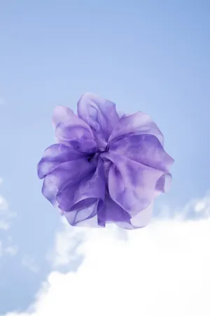 Giga Scrunchie in Periwinkle Tie-Dye Silk Organza