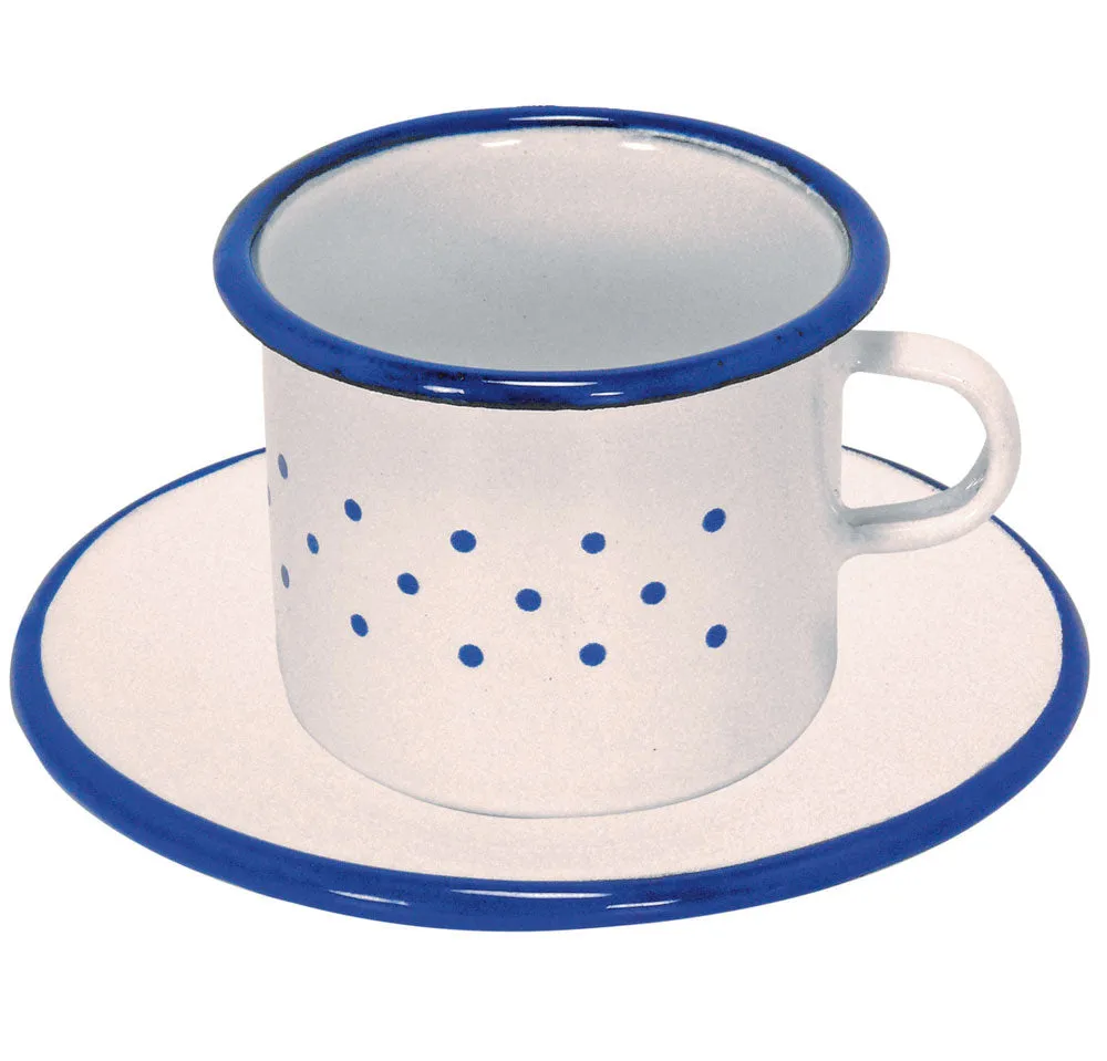 Glückskäfer Enamel Toy Cup and Saucer