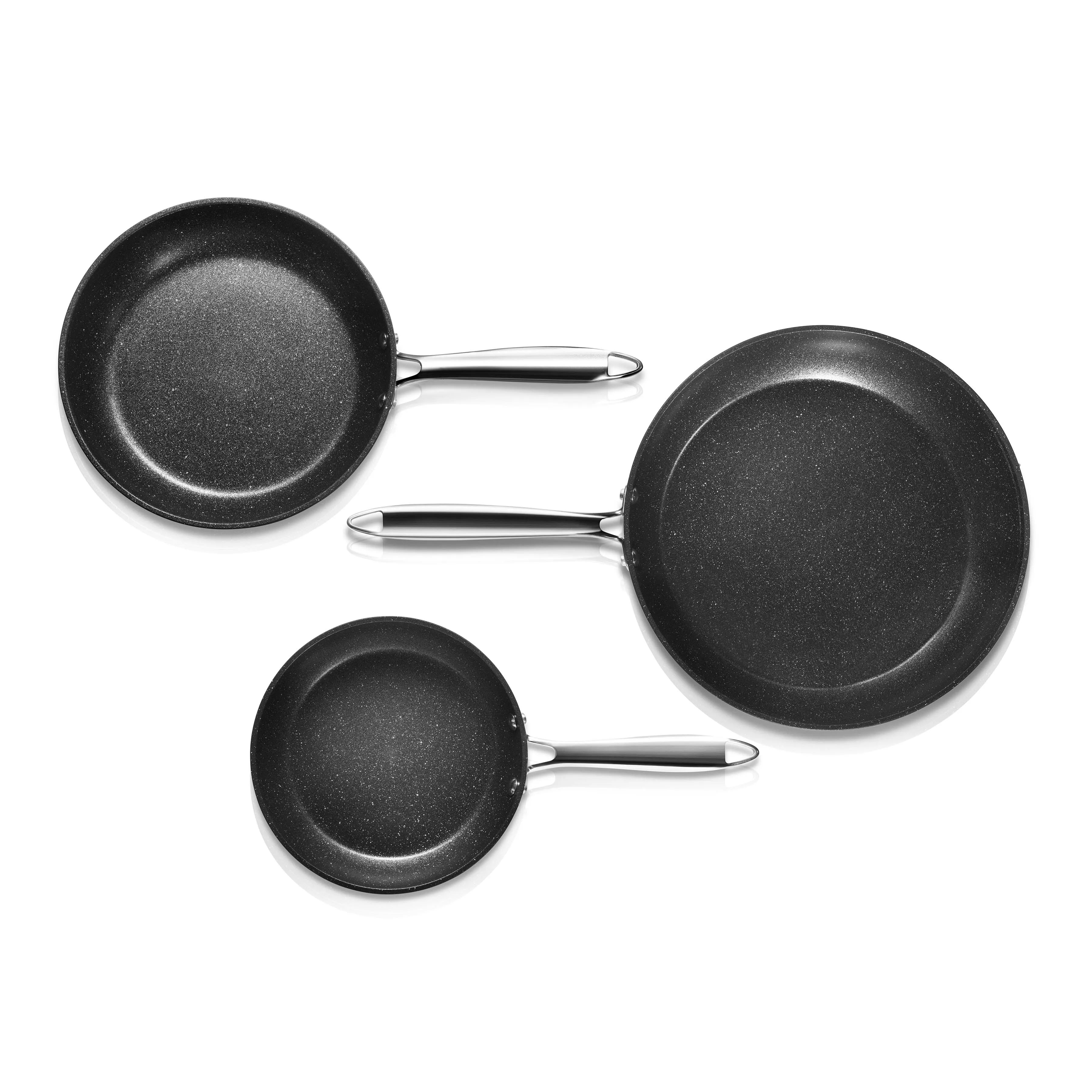 Granitestone 3-Piece Pro Series Frying Pan Set - 8", 10" & 12"