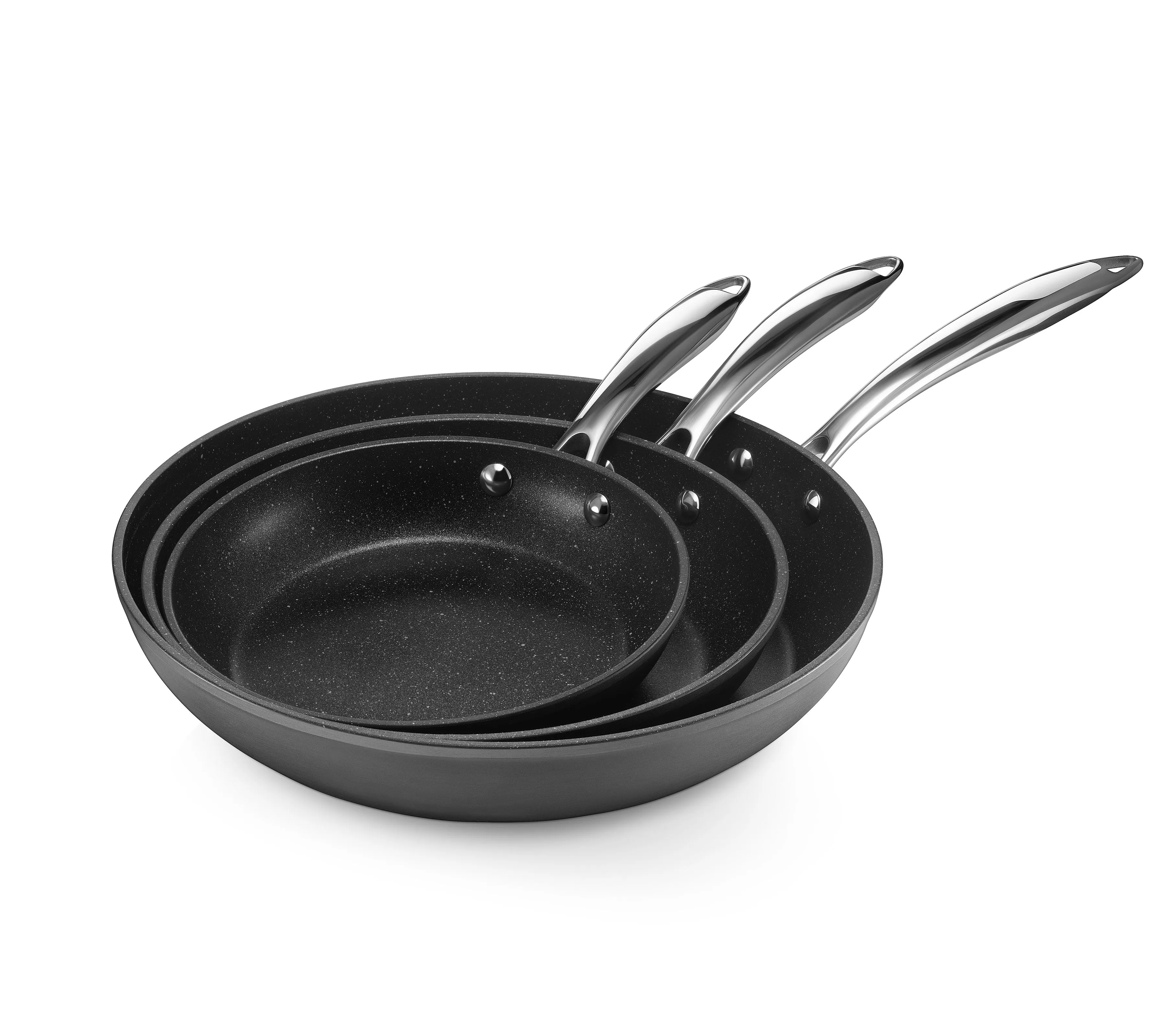 Granitestone 3-Piece Pro Series Frying Pan Set - 8", 10" & 12"