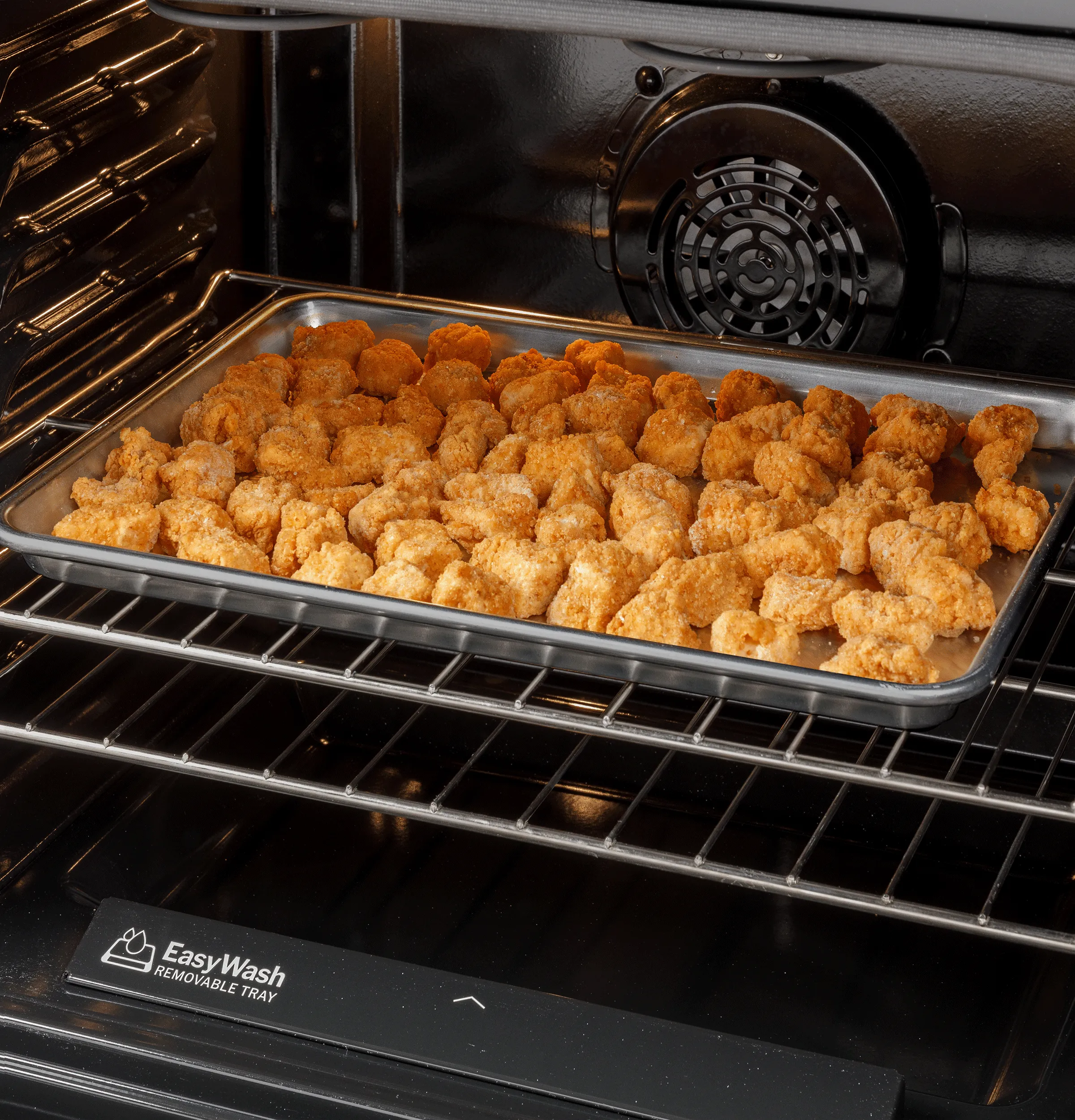 GRF600AVES GE® 30" Free-Standing Electric Convection Range with No Preheat Air Fry and EasyWash™ Oven Tray