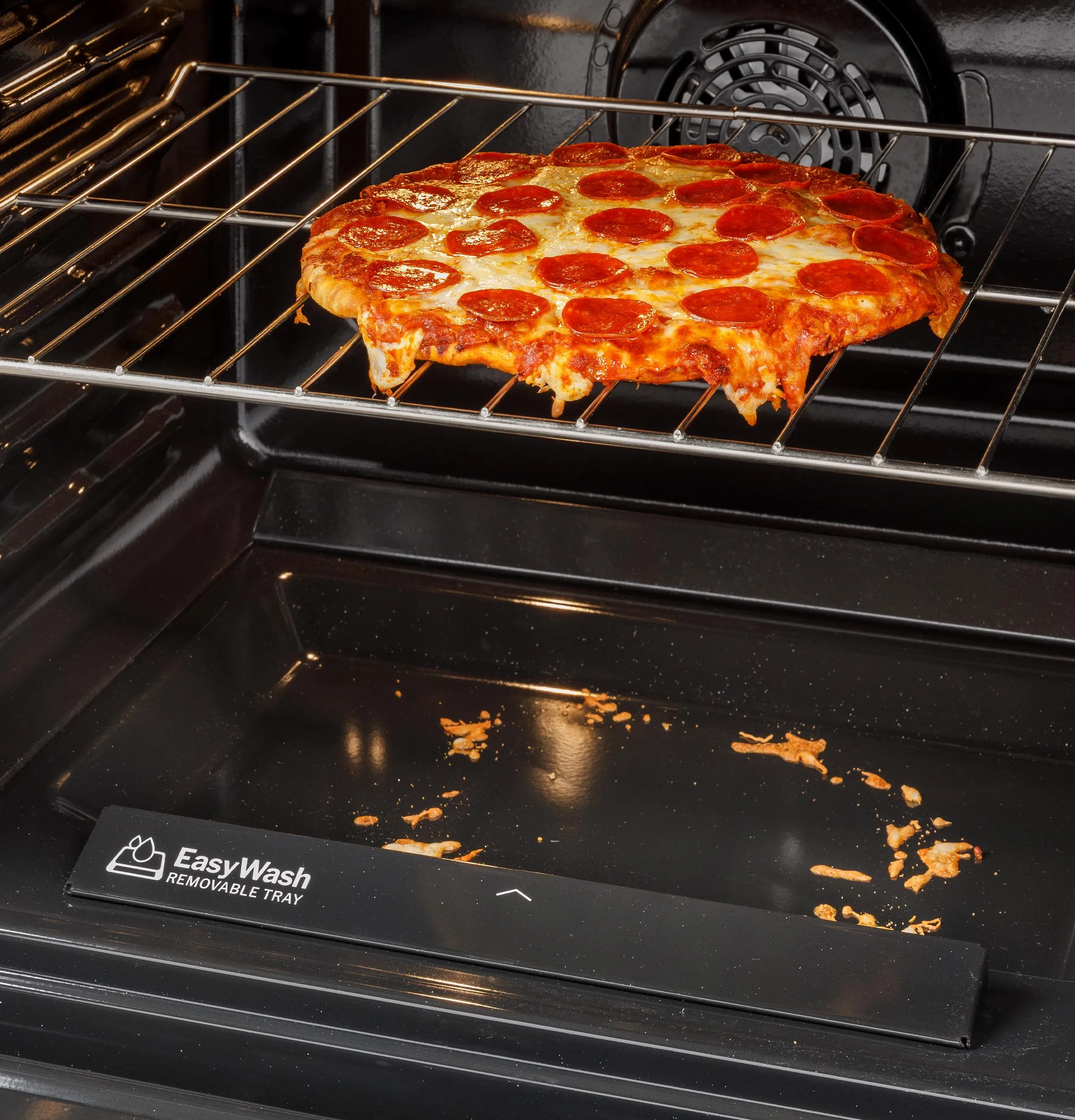 GRF600AVES GE® 30" Free-Standing Electric Convection Range with No Preheat Air Fry and EasyWash™ Oven Tray