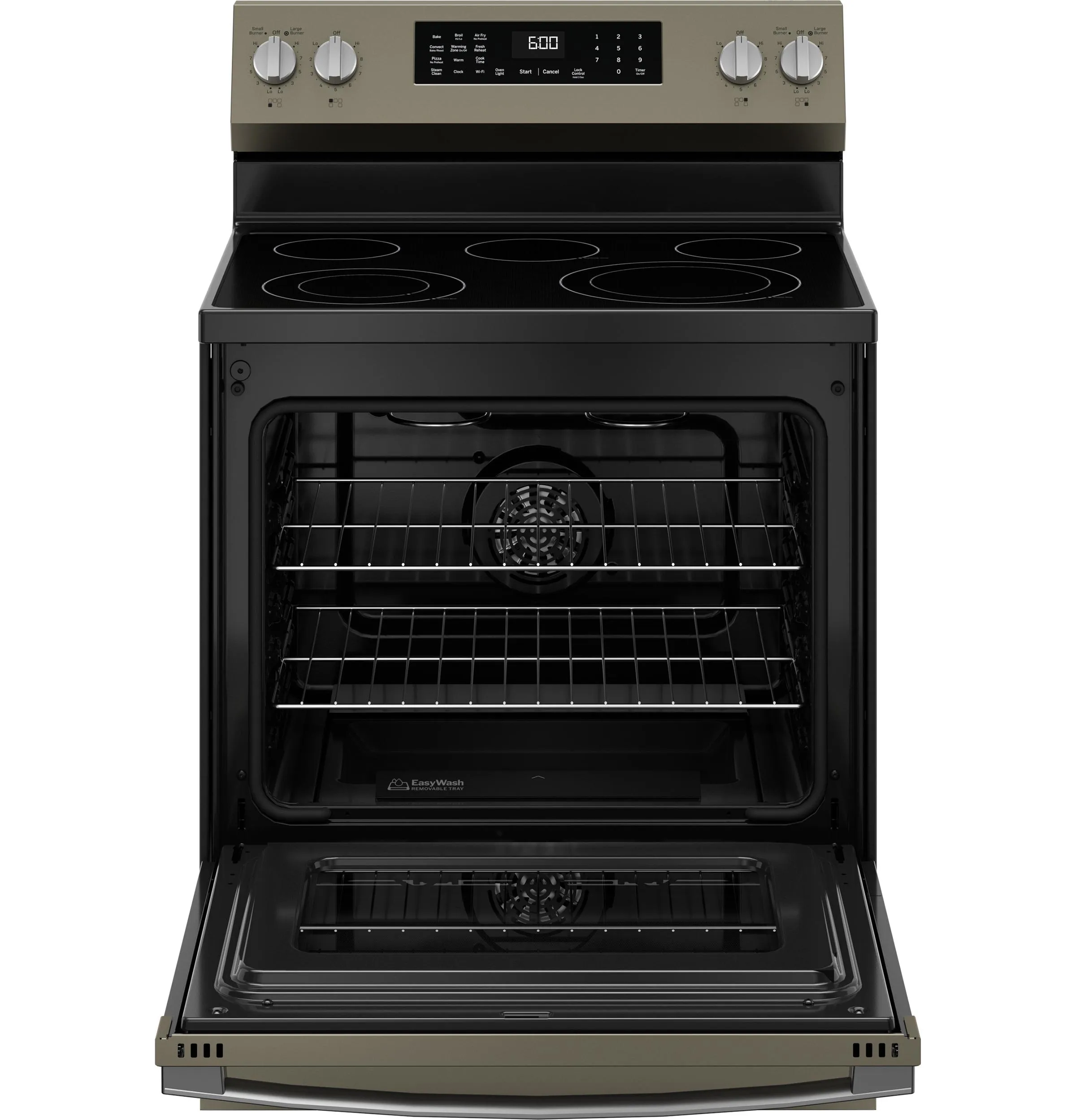 GRF600AVES GE® 30" Free-Standing Electric Convection Range with No Preheat Air Fry and EasyWash™ Oven Tray