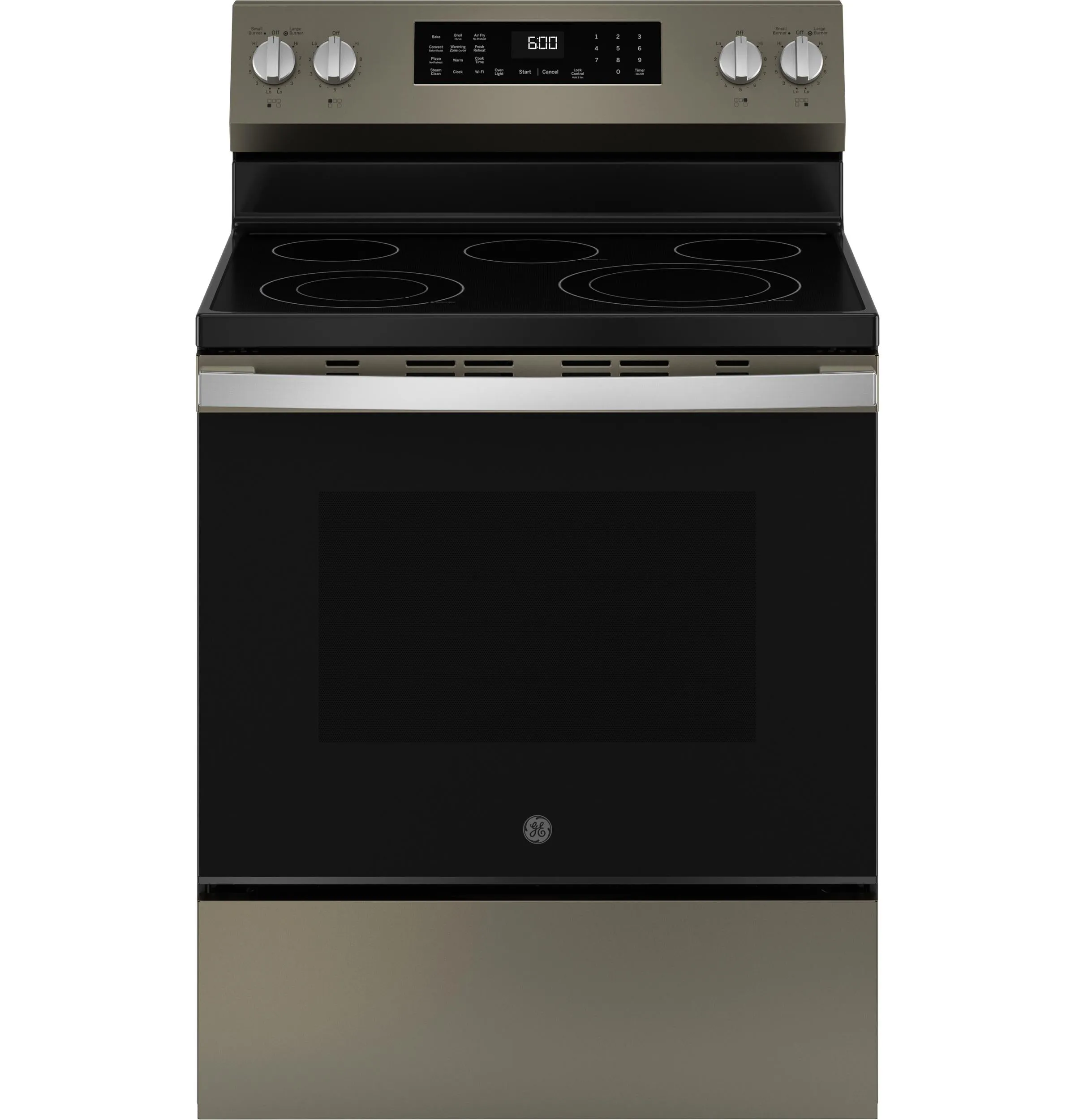 GRF600AVES GE® 30" Free-Standing Electric Convection Range with No Preheat Air Fry and EasyWash™ Oven Tray