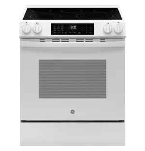 GRS600AVWW GE® 30" Slide-In Electric Convection Range with No Preheat Air Fry and EasyWash™ Oven Tray