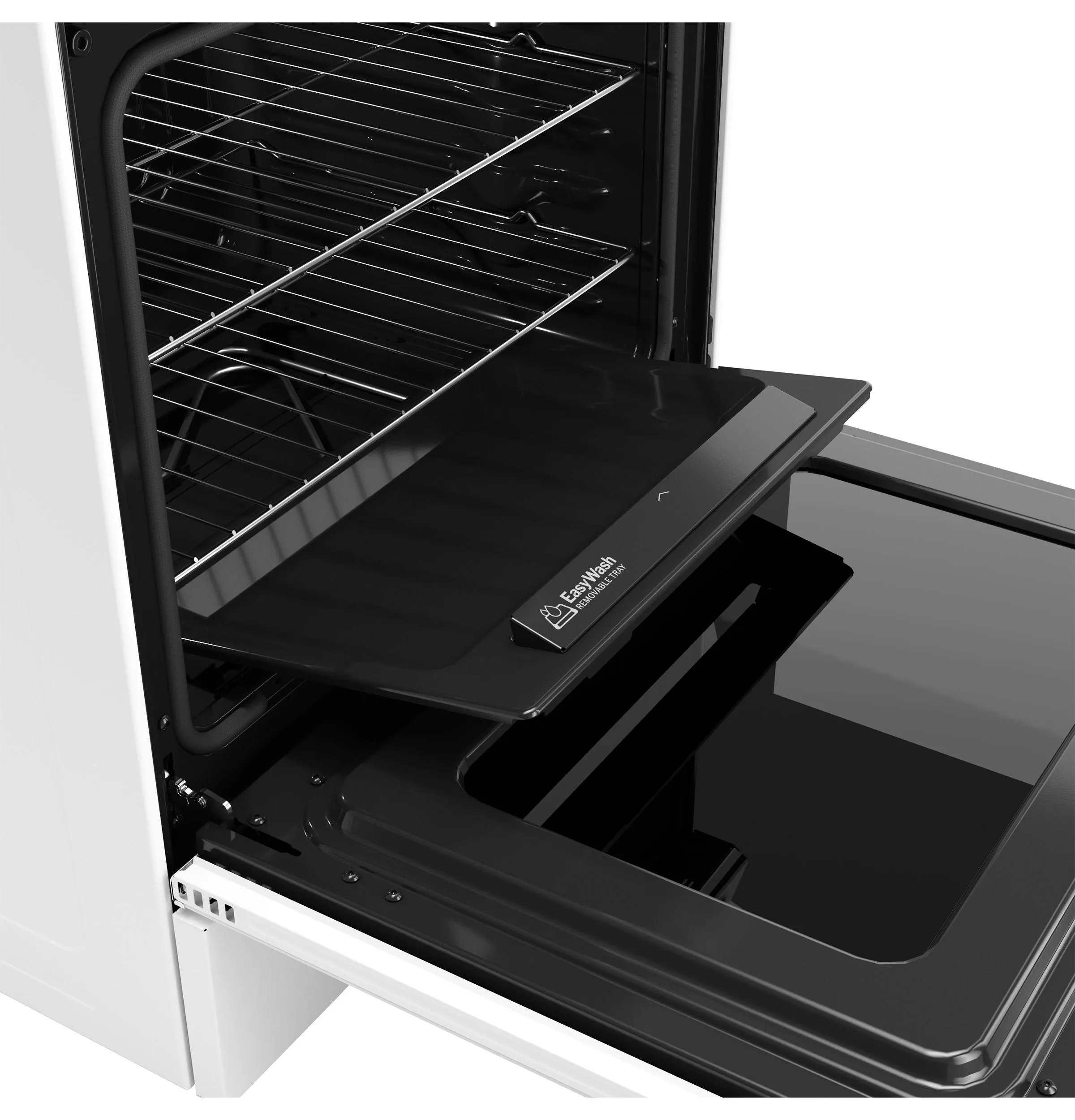 GRS600AVWW GE® 30" Slide-In Electric Convection Range with No Preheat Air Fry and EasyWash™ Oven Tray