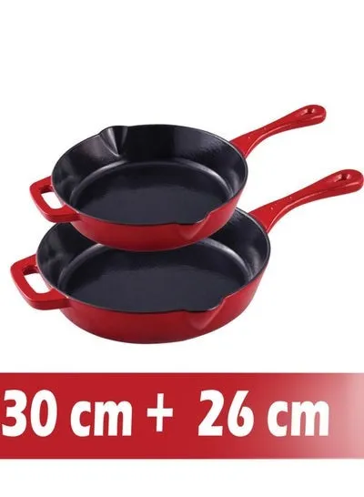 Henckels Enameled Cast Iron 26 cm & 30 cm Frypan set