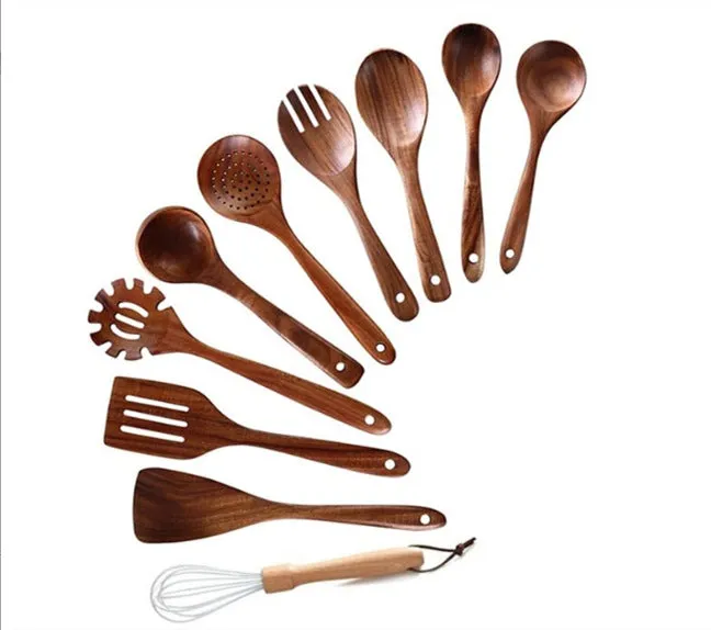 High Temperature Vegetable Spatula Acacia Wood Cooking Set Wooden Spatula