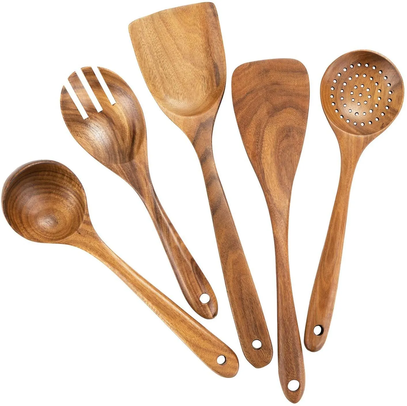 High Temperature Vegetable Spatula Acacia Wood Cooking Set Wooden Spatula