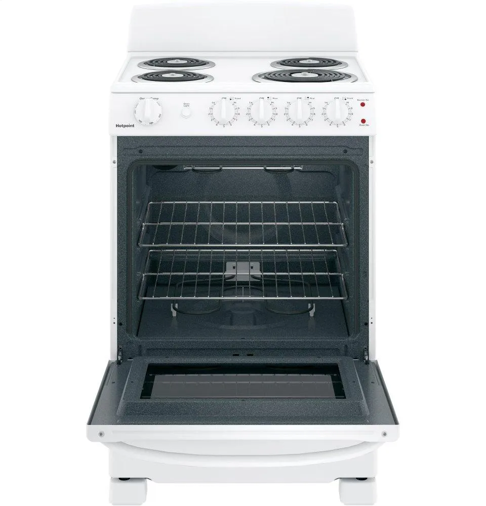 Hotpoint® 24" Free-Standing Front-Control Electric Range