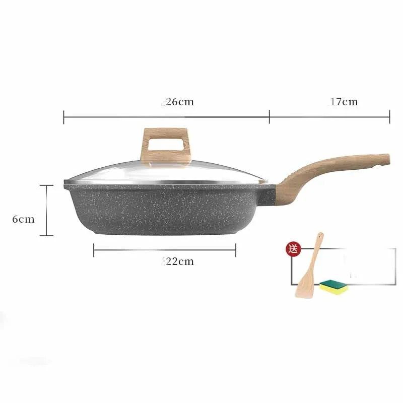 Household White Medical Stone Non-stick Pan