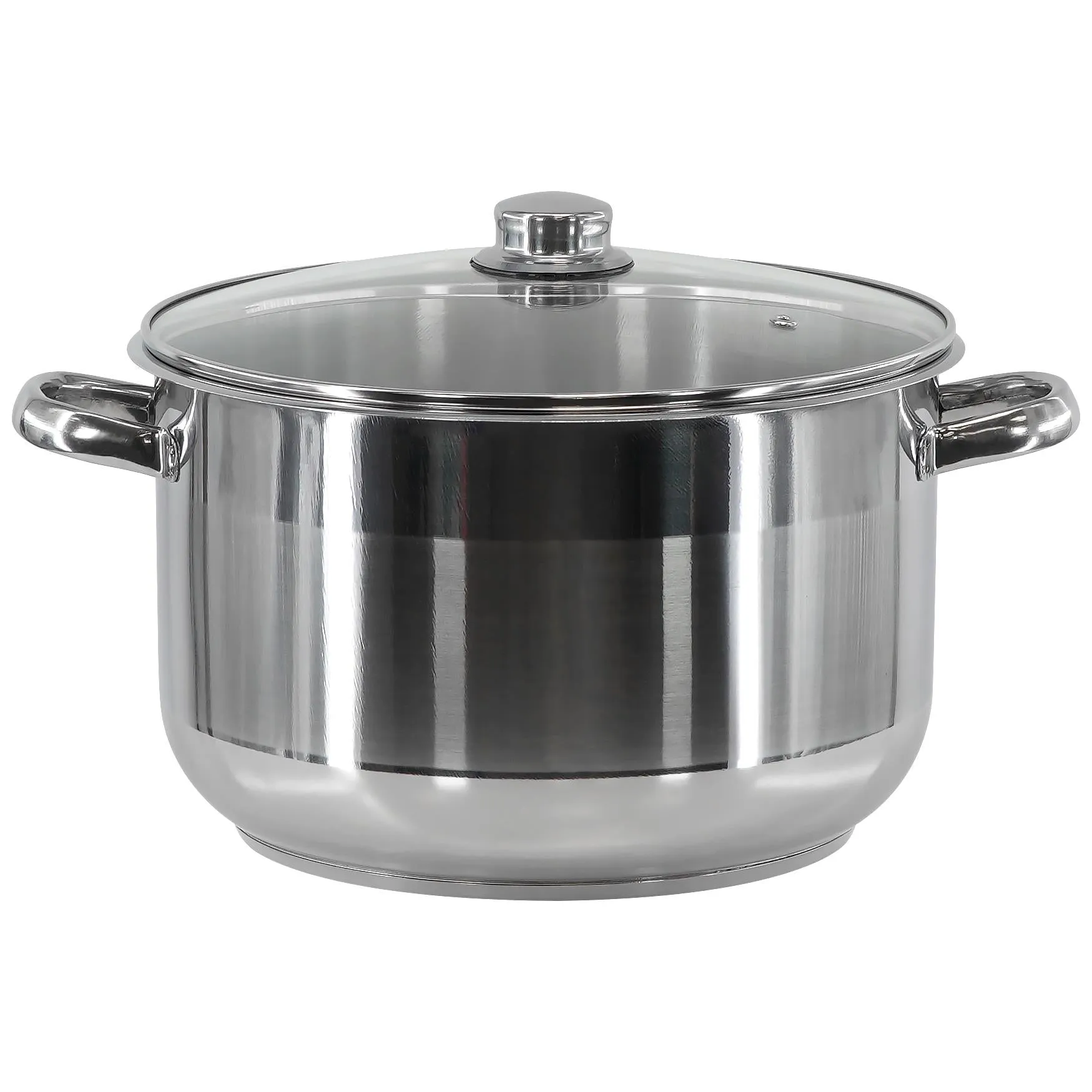 Induction Stockpot With Glass Lid - 11 ltr