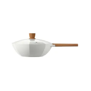 Italiano Octagonal 30cm White Non-stick Wok Pan - The Epitome of Culinary Excellence