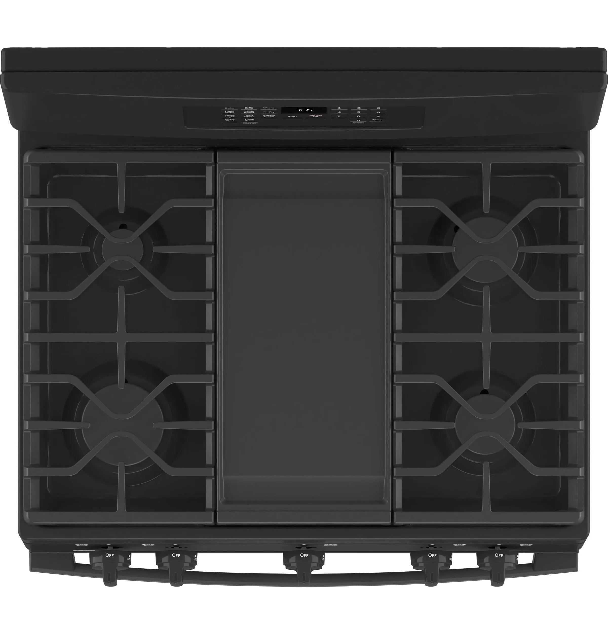 JGB735DPBB GE® 30" Free-Standing Gas Convection Range with No Preheat Air Fry