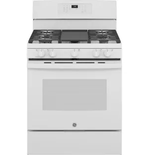 JGB735DPWW GE® 30" Free-Standing Gas Convection Range with No Preheat Air Fry