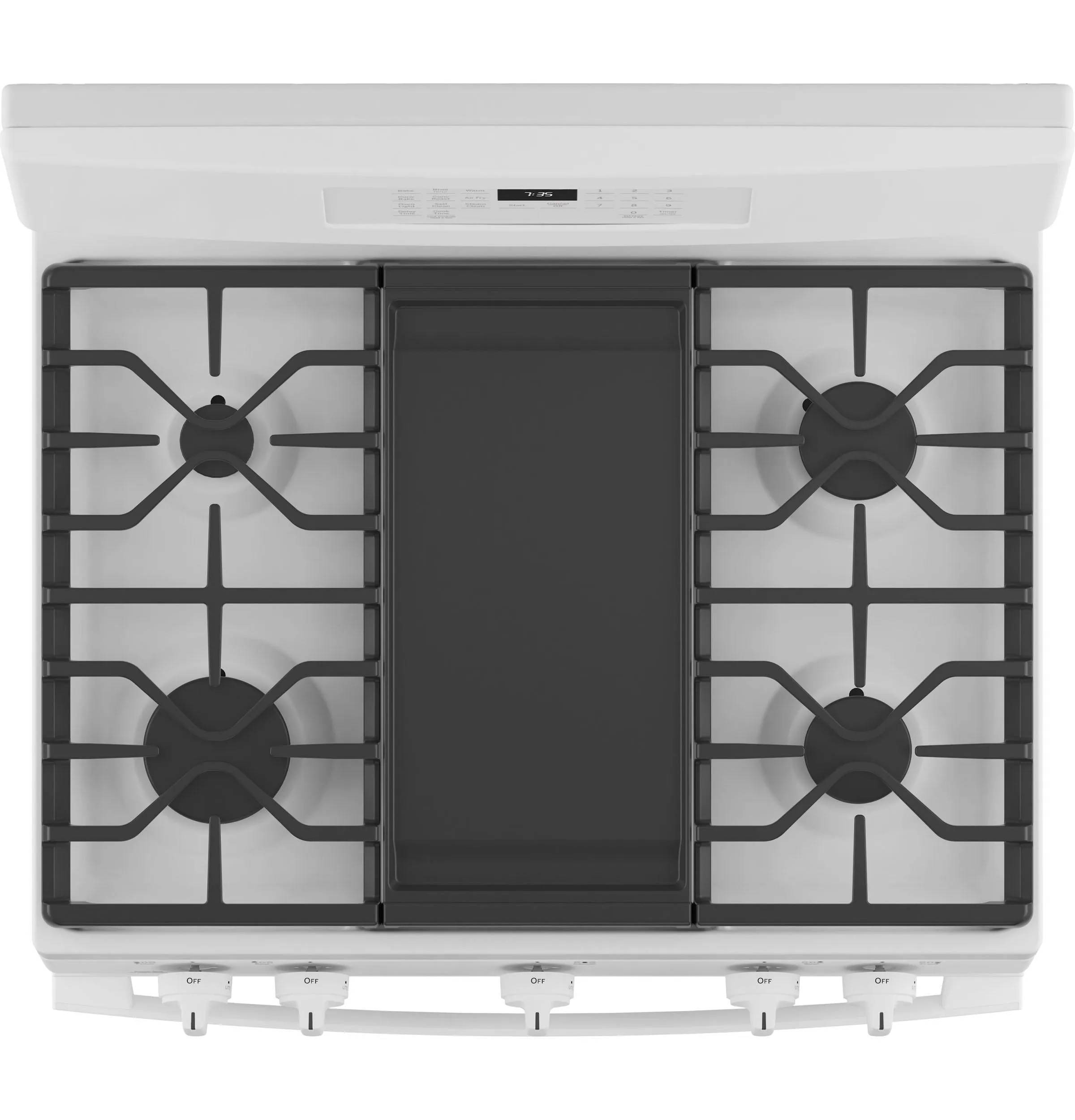 JGB735DPWW GE® 30" Free-Standing Gas Convection Range with No Preheat Air Fry