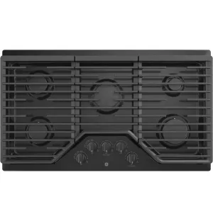 JGP5036DLBB GE® 36" Built-In Gas Cooktop with 5 Burners and Dishwasher Safe Grates