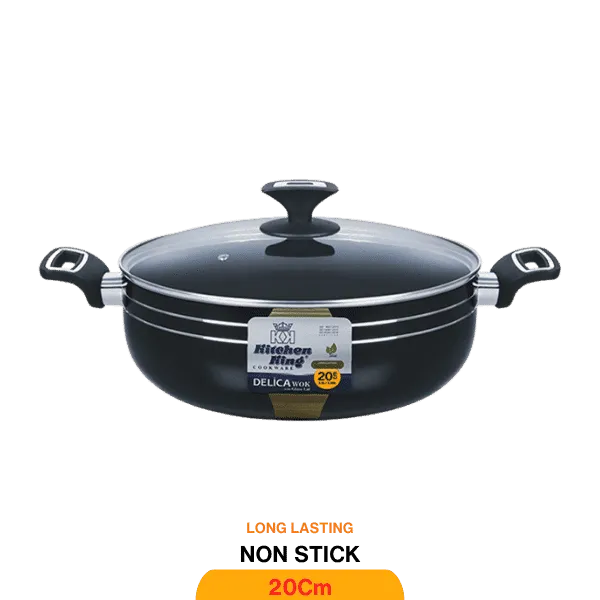 KITCHEN KING DELICA WOK (GLASS LID) 20CM