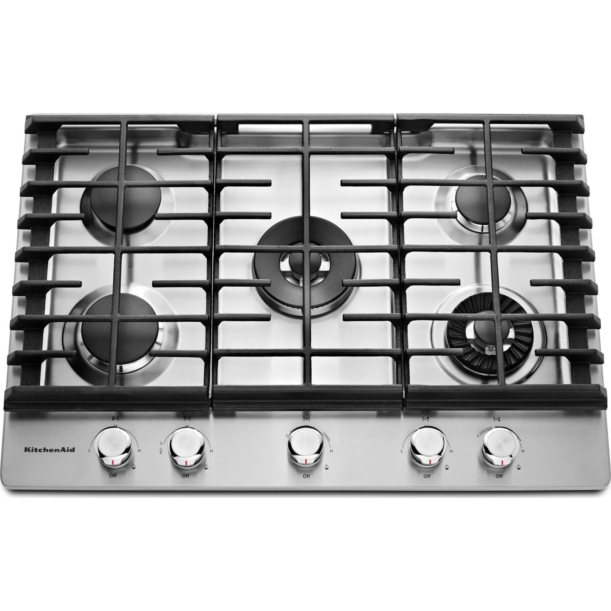 KitchenAid 30" Gas Cooktop (KCGS950ESS) - Stainless Steel