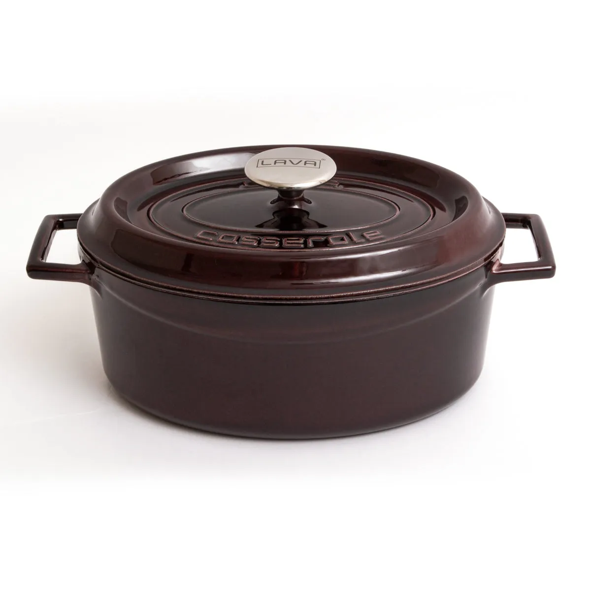 LAVA Enameled Cast Iron Oval Dutch Oven With Lid, 4 Quart, Dishwasher Safe