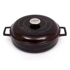 LAVA Premium Round Cast Iron Dutch Oven with Dome Lid 11 in / 28 cm