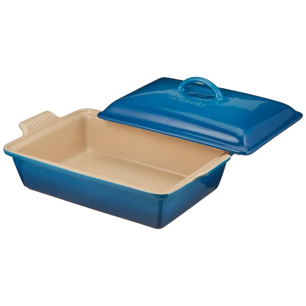 Le Creuset 4 qt Stoneware Heritage Covered Rectangular Casserole