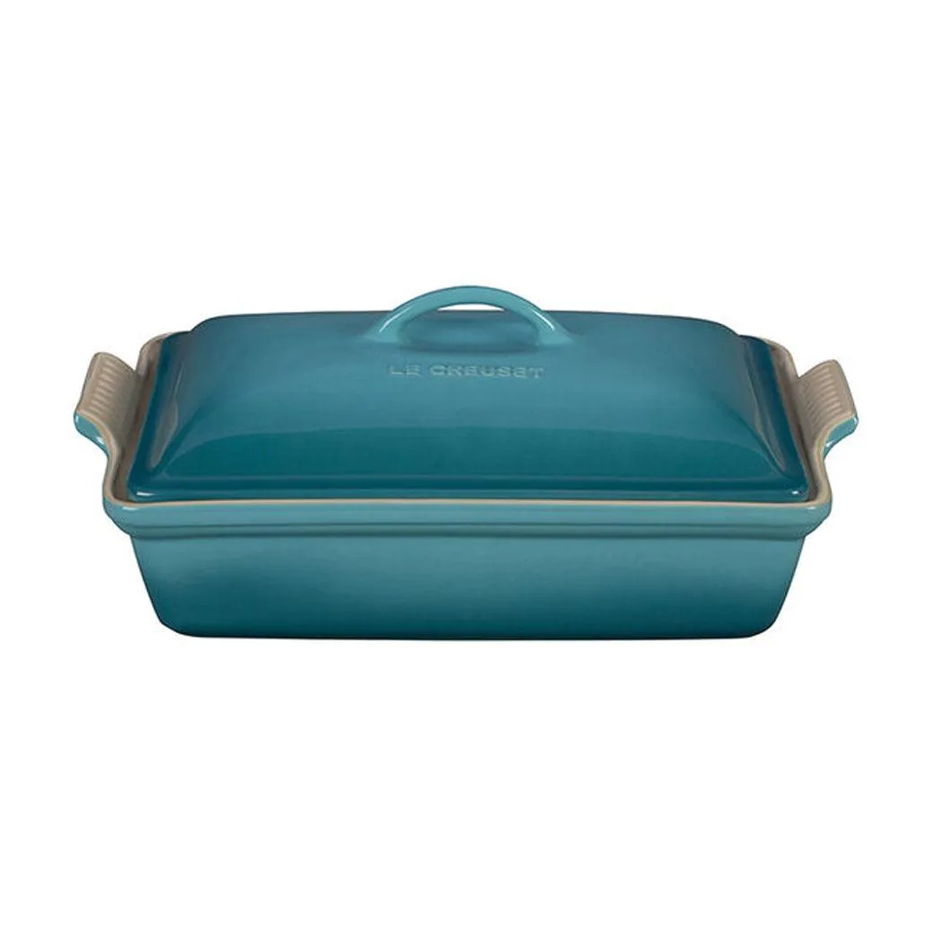 Le Creuset 4 qt Stoneware Heritage Covered Rectangular Casserole