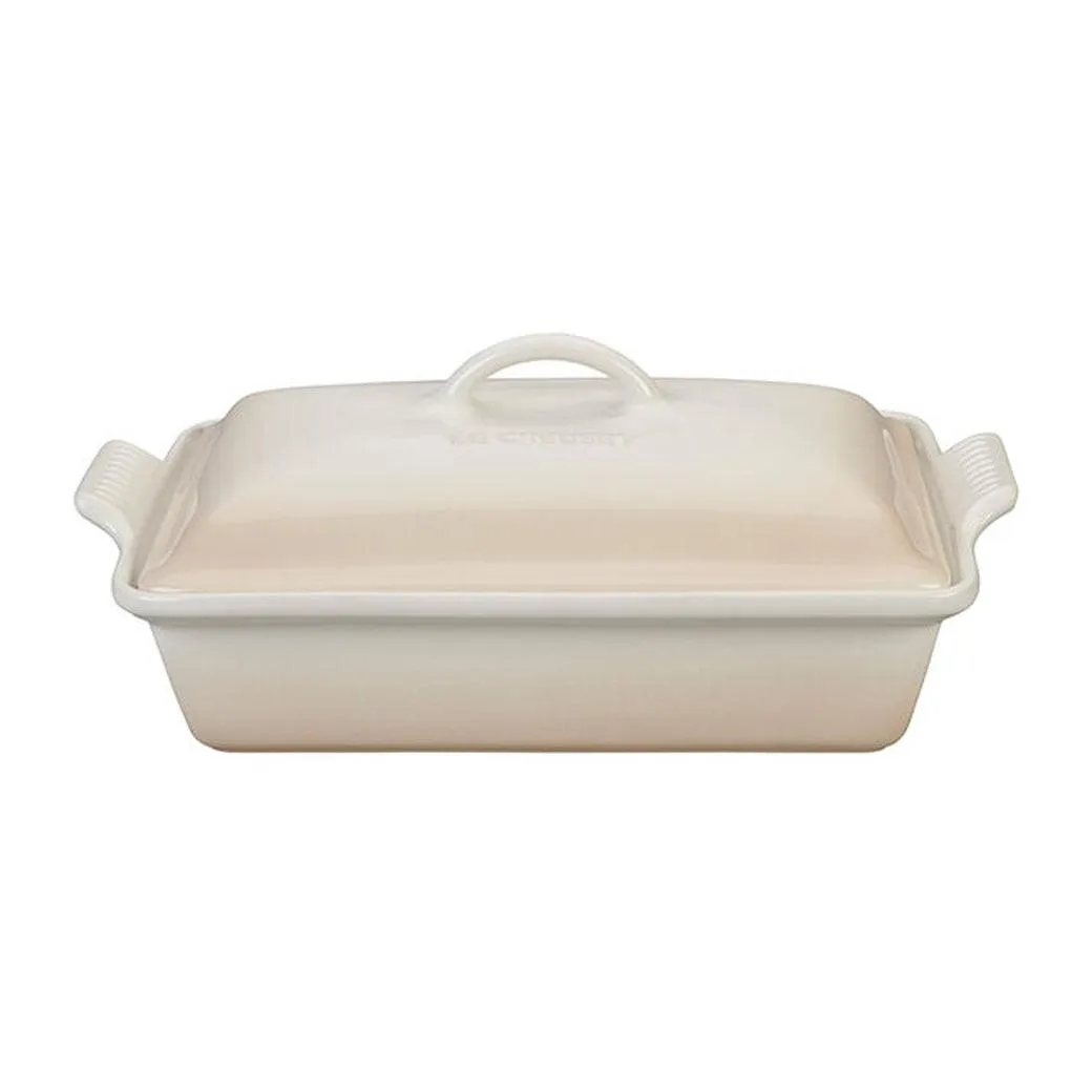 Le Creuset 4 qt Stoneware Heritage Covered Rectangular Casserole