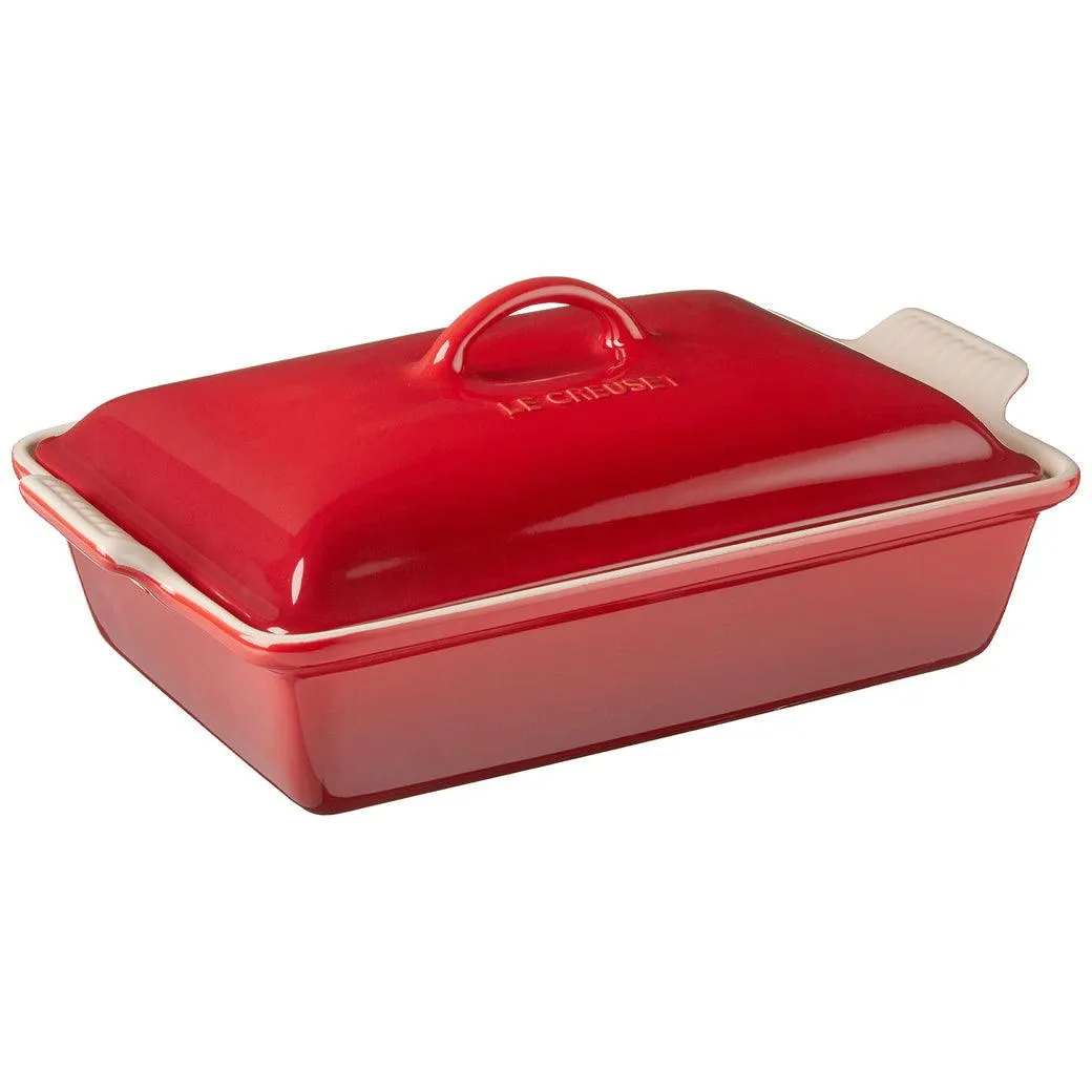 Le Creuset 4 qt Stoneware Heritage Covered Rectangular Casserole